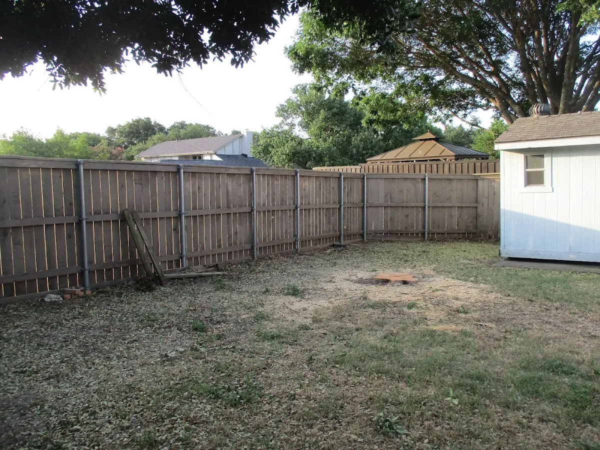 Cleared yard after professional tree removal in Wisconsin Dells
